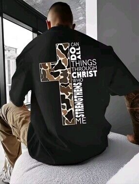 Men's Street Style Printed Cross Fashionable T Shirt